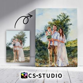 Akvarel slika na platnu po vašoj fotografiji