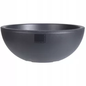    Saksija za cvijeće Home Styling Collection 40 cm x 40 x 16 cm promjer 40 cm plastična crna