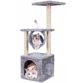 Unitec drapak za mačke visoki stup s tunelom i mišem 92 cm