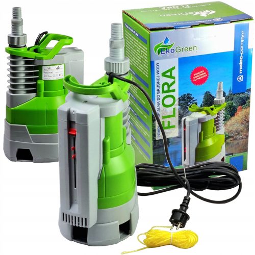 AUTOMATSKA POTOPNA PUMPA FLORA 750 | Visoko učinkovita potopna pumpa za vrt Flora 750W Automatska potopna pumpa s ugrađenim plovakomKapacitet do 225 litara u minutiIzdržljivo ABS kućišteAutomatsk