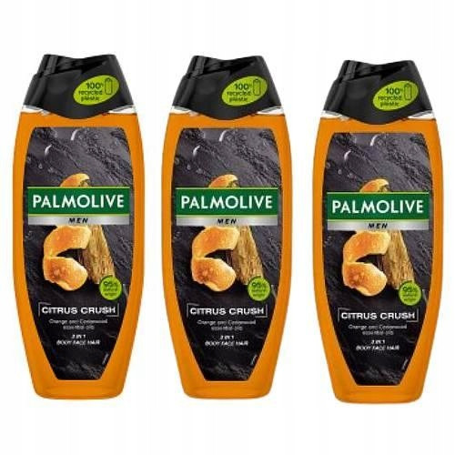 Palmolive Men Citrus Crush Orange Shower Gel 3x500ml