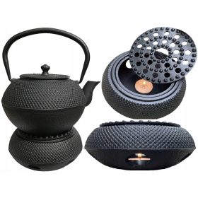   Infuzer za čaj od lijevanog željeza Kinghoff KEATLEY 1200 ml + Grijač za čaj