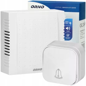   Dvotonno žičano zvono BIM-BAM + tipka za zvono ORNO OR-DP-MR-149/W bijelo