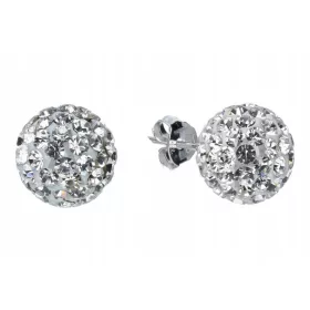 Srebrne naušnice s Swarovski kuglicama 10 mm