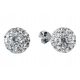 Srebrne naušnice s Swarovski kuglicama 10 mm