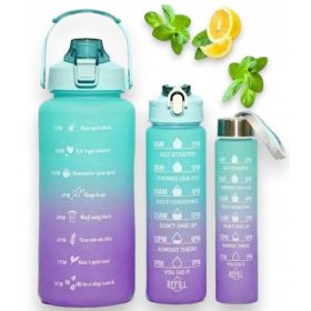    BOCA ZA VODU BOCA SA SLAMKOM SA MJERICOM MOTIVACIONI SET OD 3 FITNESSA