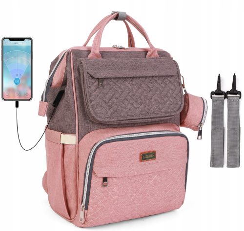 LEQUEEN ORGANIZATOR RUKSAC TORBA ZA KOLICA ZA RODITELJE USB 5u1