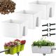  Form-Plastični lonac za cvijeće 29,5 cm x 29 x 20 cm plastične nijanse sive i srebrne