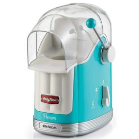   Električni aparat za kokice Party Time 2958/01 s 1100 W snage i tehnologijom bez ulja idealan je za ljubitelje zdravih grickalica. Brzo i efikasno pretvara kukuruz u ukusne kokice zahvaljujući svojoj 