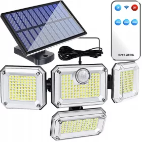   Hladna bijela solarna ulična lampa LED 4u1 s vanjskim senzorom pokreta