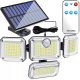 Hladna bijela solarna ulična lampa LED 4u1 s vanjskim senzorom pokreta