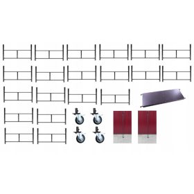   Rusztovanje Varšava - Set od 20 dijelova + 4 velika kotača + platforma + 2 prečke