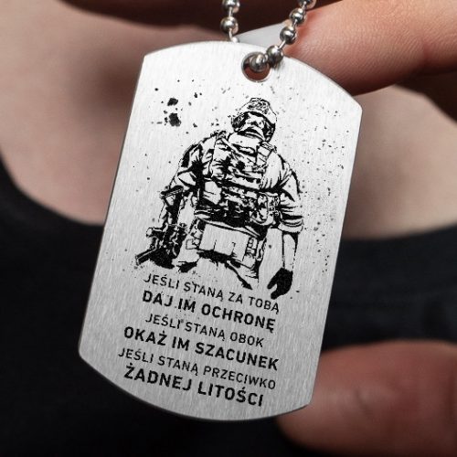 Titanska vojna oznaka za pse bez milosti s BESPLATNIM GRAVIRANJEM