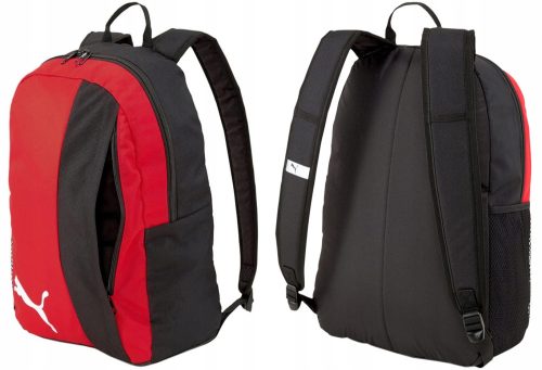 Puma elegantni školski ruksak s više odjeljaka, crni s nijansama crvene, 23L