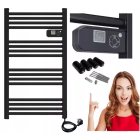   KUPAONSKI GRADSKI ELEKTRIČNI RADIJATOR CRNI 500W S LCD EKO TERMOSTATOM