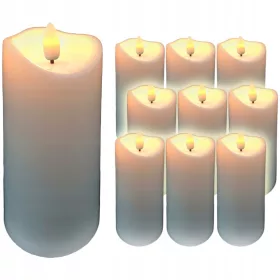 Voskaste LED Svijeće, Set od 10 komada, 15 cm - CORTINA