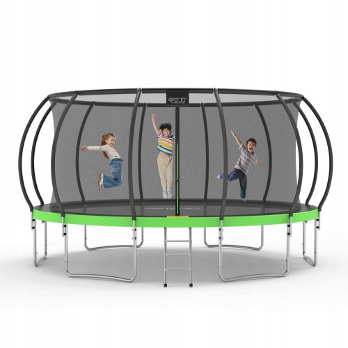 Trampolina za vrt s unutarnjom mrežom 4FIZJO 496 cm FT 16 (487-500 cm)