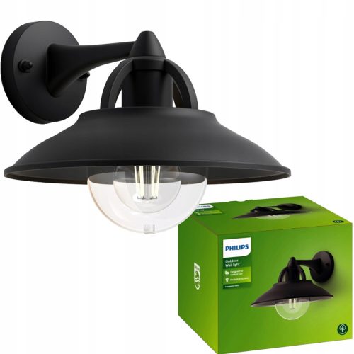 Philips crna vrtna zidna svjetiljka E27 IP44 CORMORANT