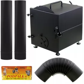    Kamin za pušnicu sušara debljina ČELIK 2mm + dimovodne cijevi + koljeno SET
