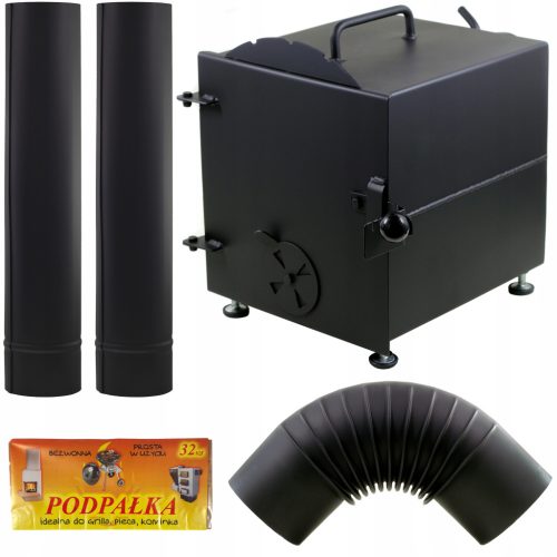  Kamin za pušnicu sušara debljina ČELIK 2mm + dimovodne cijevi + koljeno SET