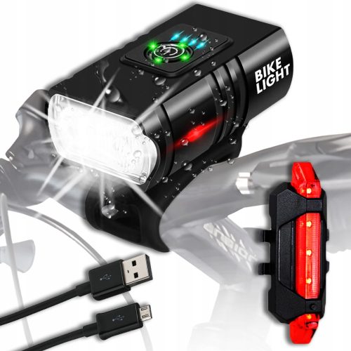  Retoo rasvjeta za bicikl Led svjetlo za bicikl prednje 1600 lumena jako + stražnja baterija 1600 lm