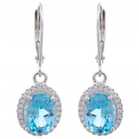 SREBRNE NAUŠNICE S ŠVICARSKIM TOPAZOM