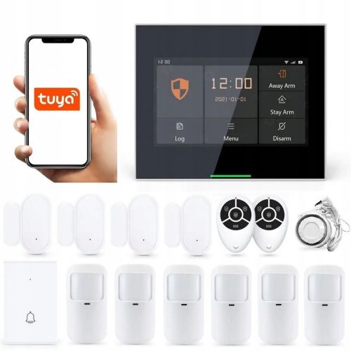 BEŽIČNI ALARM s LCD 4.3' GSM WiFi SMS TUYA PAMETNO ZVONO NA VRATA NA POLJSKOM