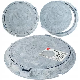 Poklopac šahta za septičku jamu 60cm sivi 1,5t A15