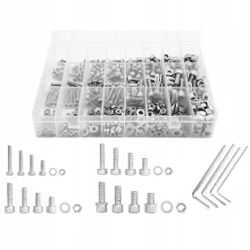 KOMPLET INOX VIJAKA 520 KOM M3 M4 M5 M6 + KUTIJA