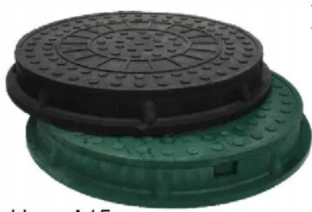 Poklopac šahta za septičku jamu 60 cm PP 1,5 t klase A15 zeleni