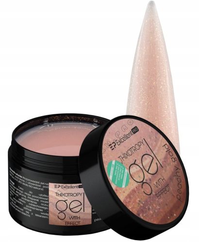 Odličan PRO Thixo Gel za gradnju s efektom 50g Peachy Gold