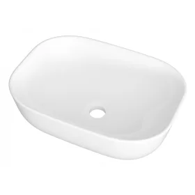  UMIVAONIK MERCA PROSTOKATNI CERAMIC | Bijela keramička umivaonika na pultu za modernu kupaonicu. Uživajte u visokoj kvaliteti i minimalističkom dizajnu ovog umivaonika. Prostrana površina i zaokružene