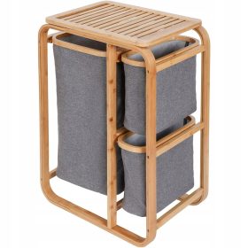    AD.CON samostojeća košara za rublje 55l, nijanse sive i srebrne