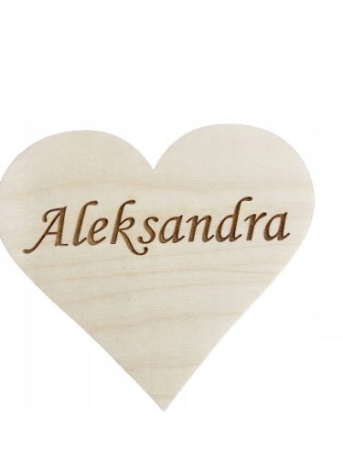 Srčana dekoracija s personaliziranim imenom za obred pričesti