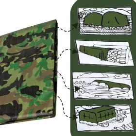   Višenamjenska Camo Planika za Kampiranje 2x6m - Zaštita za Sve Vremenske Uvjete