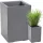  Lamela saksija 40 cm x 40 x 58,7 cm promjer 39 cm plastične nijanse sive i srebrne