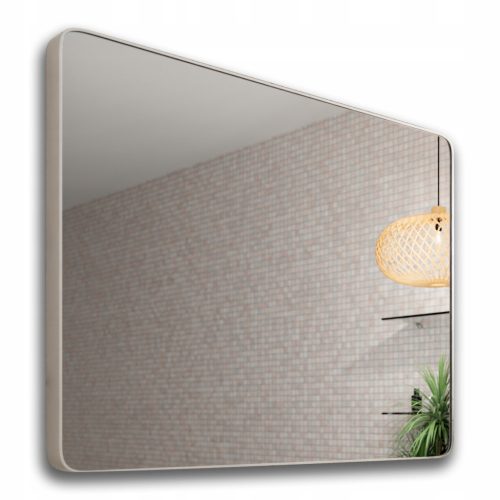  Loft Mirror 140x70 aluminijski zaobljeni bijeli okvir