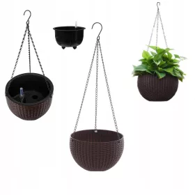    TEKAN teglica za cvijeće 29,5 cm x 29,5 x 18 cm promjer 29,5 cm plastične nijanse smeđe i bež boje