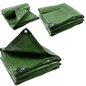   Čvrsta i Univerzalna Zaštitna Plandeka 4x5 m, Zelena, UV Stabilizirana 120g