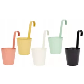    Saksija za cvijeće AM 13 cm x 13 x 27 cm, promjer 13 cm, bijeli metal