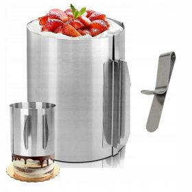    Podesivi obruč za torte - okrugli, 20 cm + kopča za podesive oblike za obruč