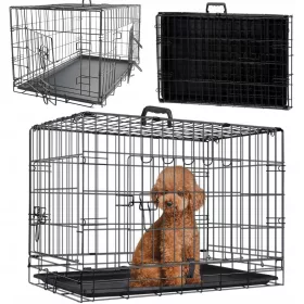   Metalni kavez za pse, transporter za kućne ljubimce, dimenzije 76x46x51 cm M