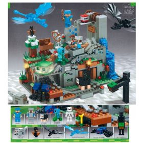    BLOKOVI Minecraft PLANINSKO SELO ŠPILJA RUDNIK Tamnica do 760 komada Veliki LED