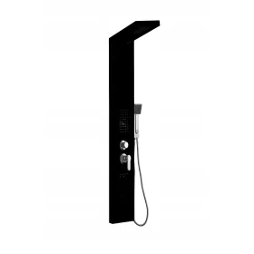 Crni panel za tuširanje s hidromasažom Denver Lite Black