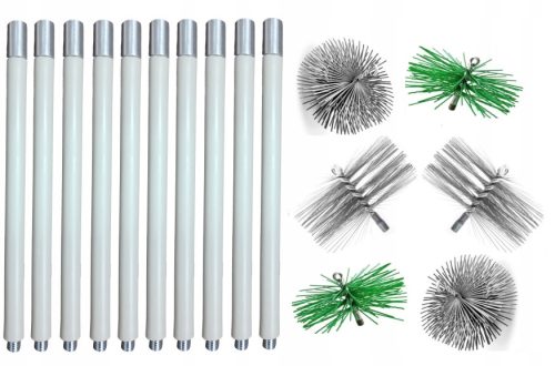SET ZA ČIŠĆENJE DIMNJAKA OD DOLJE 14M (1.4) SA 6 ČETKI 140-160