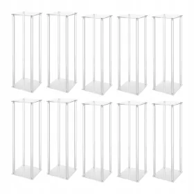 10x Zlatni 60cm Kvadratni Vjenčani Stalak za Cvijeće 10mm