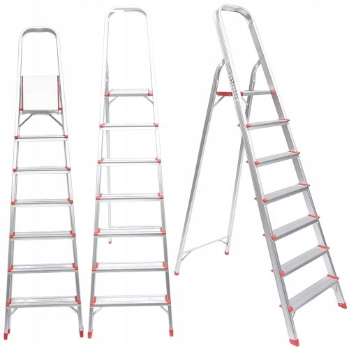 Ondragon Domovinska Aluminijska Ljestva 7 Stopnica 125kg Antiklizna Platforma