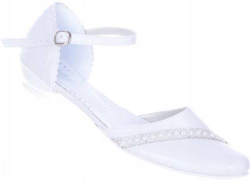 MIKO cipele za pričest, broj 39, bijele, elegantne cipele s kopčom