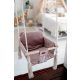 Ružičasta drvena ljuljačka za djecu s resama Velvet Medvjedić home&baby