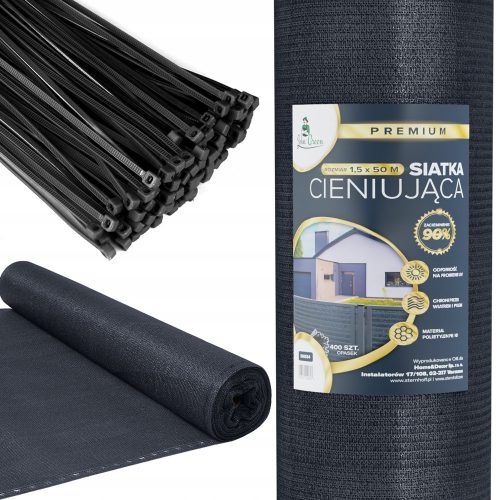 Zasjenjena mrežasta maskirna ograda 1,5x50m 90%